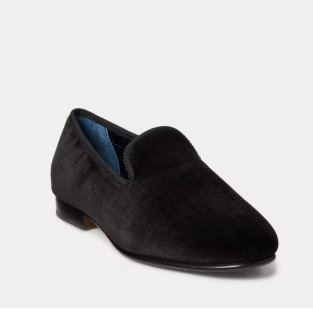 Polo Ralph Lauren Black Velvet Loafers